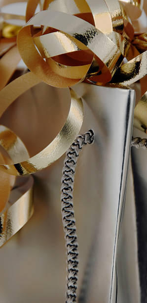 istock Gift Bag With Gold Ribbons 89445573