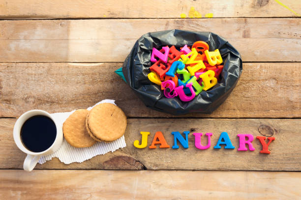 istock hello january with colorful letters and drinking arabic coffee 894456714
