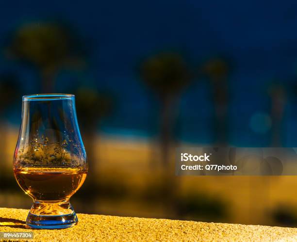 Single Malt Whisky In The Glass Luxurious Tasting Glass Stock Photo - Download Image Now