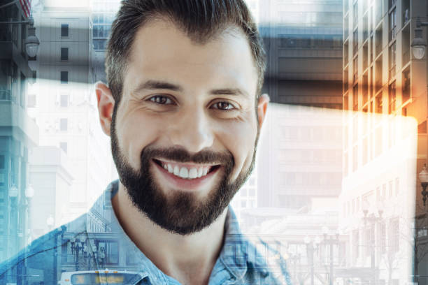 istock Happy satisfied man having fun and smiling 894457716