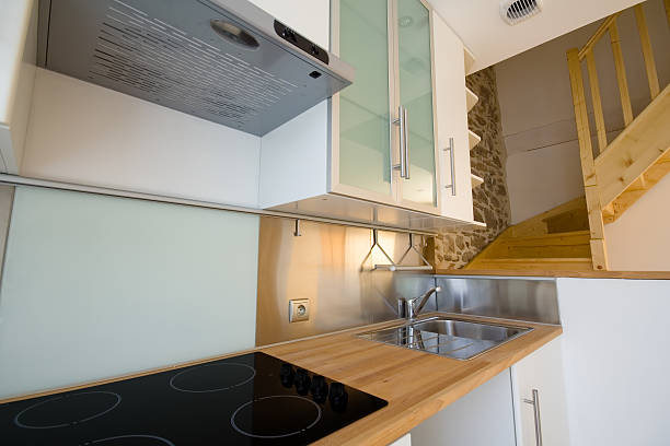 istock Modern Kitchen and Wood Stairs 89445889
