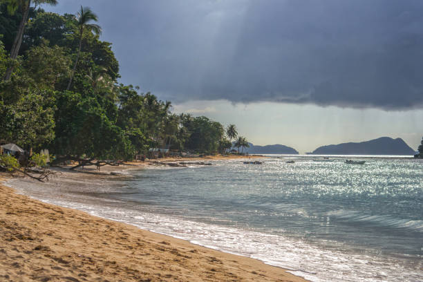 istock Las Cabanas beach stormy weather in Palawan island, Philippines 894461168