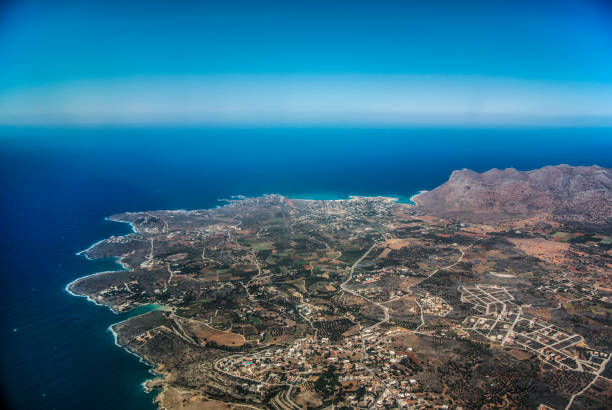 istock Airplane view of Crete 894523586