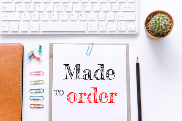istock Text Made to order on white paper background / business concept 894523656