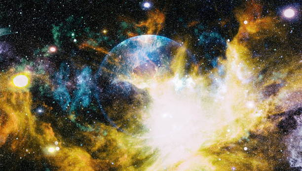 istock Nebula and galaxies in space. Elements of this image furnished by NASA. 894532472