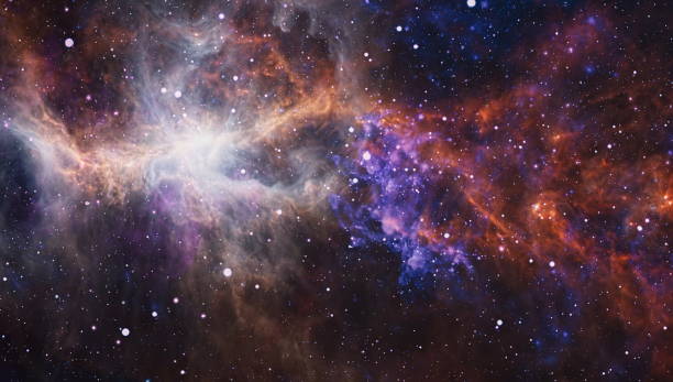 Nebula and galaxies in space. Elements of this image furnished by NASA. stock photo