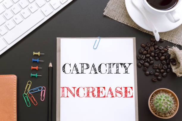 istock Text Capacity Increase on white paper background / business concept 894549606