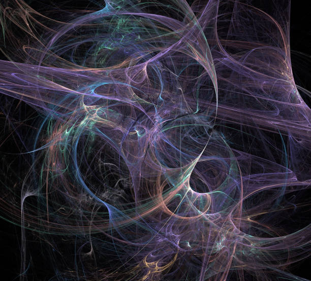 istock image of one Digital Fractal on Black Color 894550466