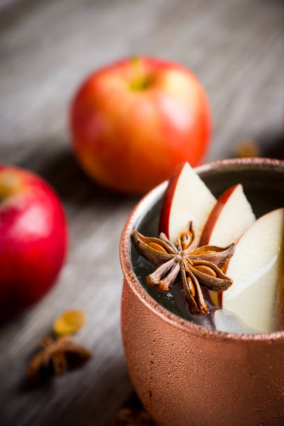 istock Cold Moscow Mule cocktail in copper mug on the rustic background 894559212