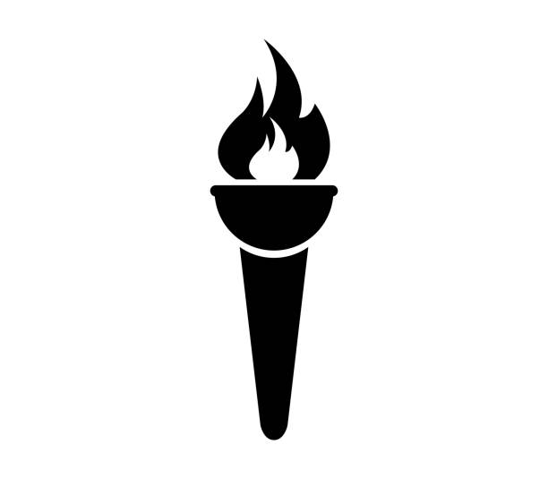 ilustrações, clipart, desenhos animados e ícones de torch - olympic fire