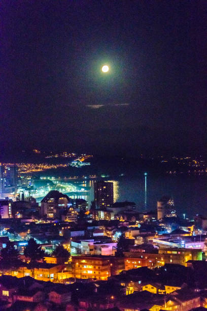 istock Puerto Montt Aerial Night View 894602646