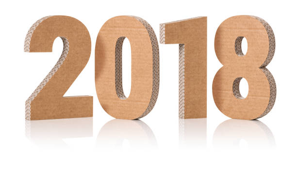 istock 2018 with recycled cardboard numbers for a new year sustainable 894606100