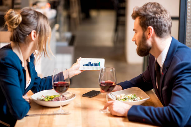 istock Business couple at the restaurant 894618374