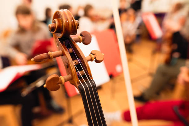 istock Playing violin in a youth orchestra 894618840