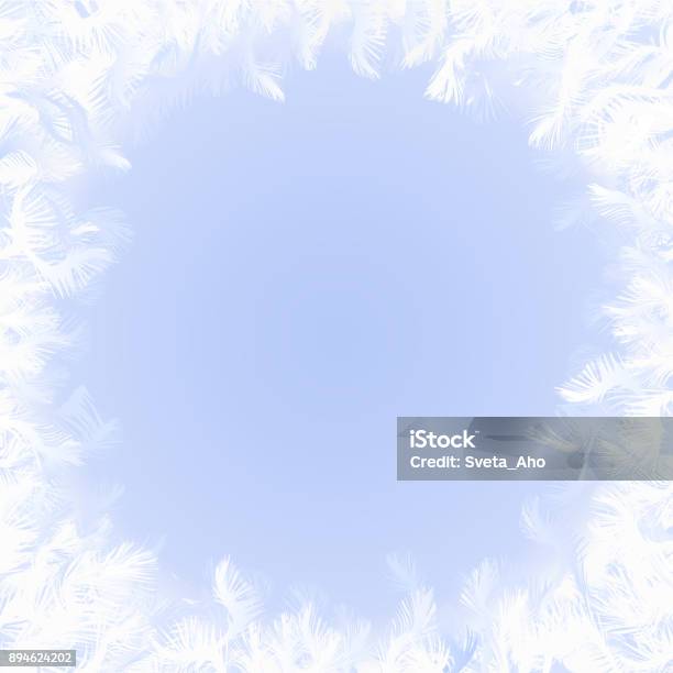 Frozen Window Ornament Stock Illustration - Download Image Now - Frost, Border - Frame, Frozen