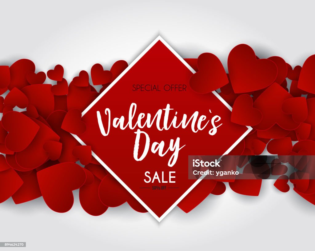 Valentine's Day Love and Feelings Sale Background Design. Vector illustration Valentine's Day Love and Feelings Sale Background Design. Vector illustration EPS10 Valentine's Day - Holiday stock vector