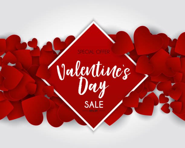 Valentine's Day Love and Feelings Sale Background Design. Vector illustration Valentine's Day Love and Feelings Sale Background Design. Vector illustration EPS10 valentines day holiday stock illustrations