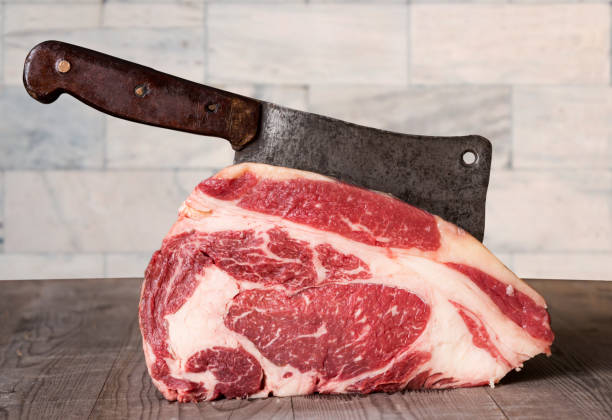 Prime rib Meat stock photo