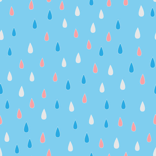 regentropfen. regentropfen musterdesign. - rain cute falling water raindrop stock-grafiken, -clipart, -cartoons und -symbole