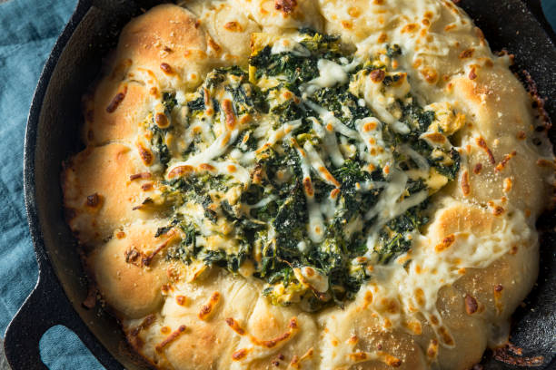 istock Homemade Skillet Bread with Artichoke Dip 894635488