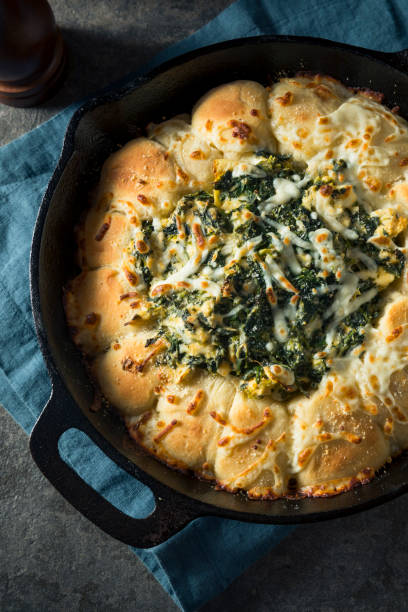 istock Homemade Skillet Bread with Artichoke Dip 894635758