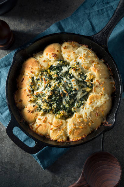 Homemade Skillet Bread with Artichoke Dip