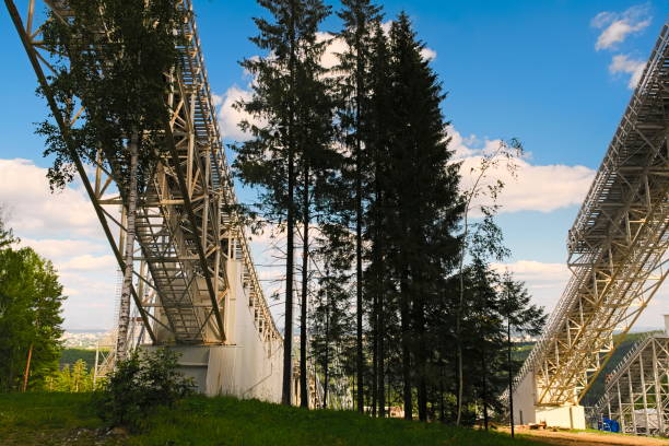 istock Metal structures of a large ski jumping 894644484