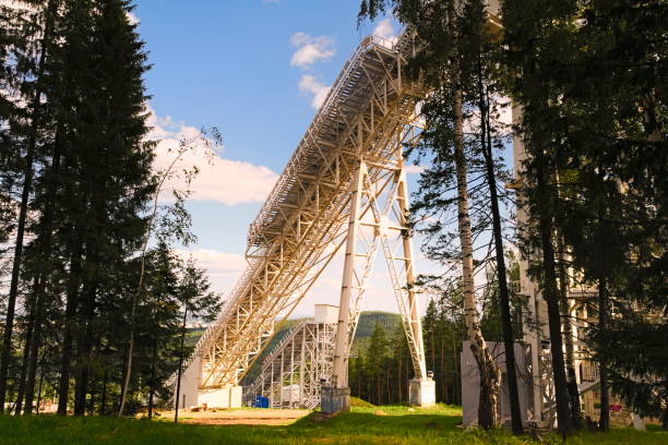 istock Metal structures of a large ski jumping 894644488