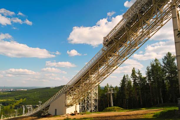 istock Metal structures of a large ski jumping 894644518
