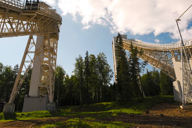 istock Metal structures of a large ski jumping 894644532