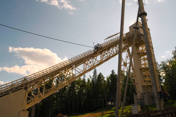 istock Metal structures of a large ski jumping 894644558