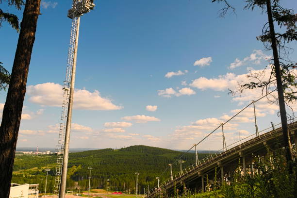 istock Metal structures of a large ski jumping 894644564