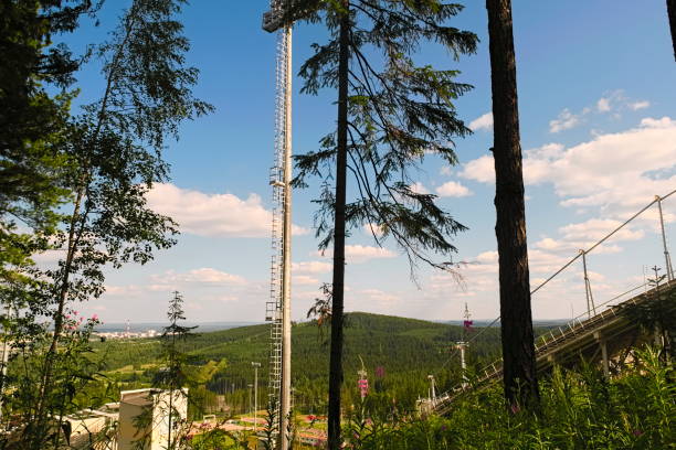 istock Metal structures of a large ski jumping 894644566