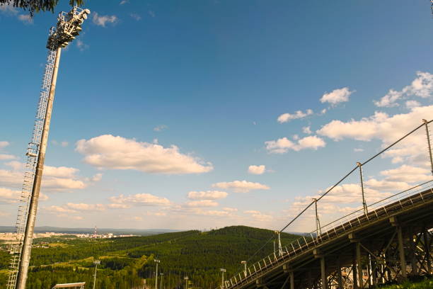 istock Metal structures of a large ski jumping 894644592