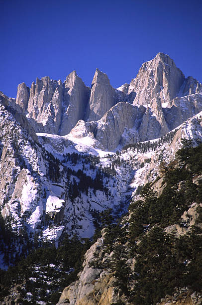 Winter in Sierra Nevada, California stock photo