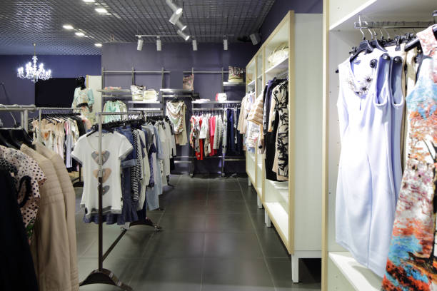 istock brand new interior of cloth store 894656338