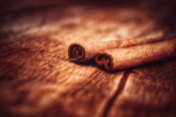 Cinnamonrolls on wooden table