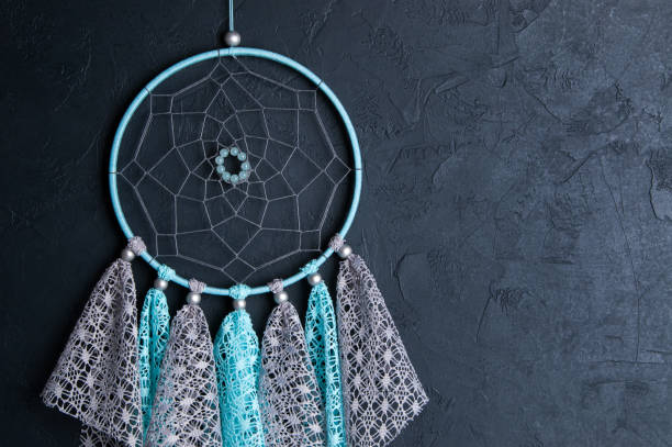 istock Gray blue lace dream catcher 894656446