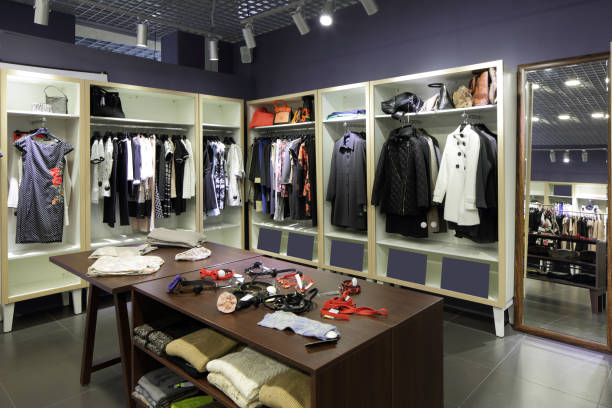 istock brand new interior of cloth store 894656792