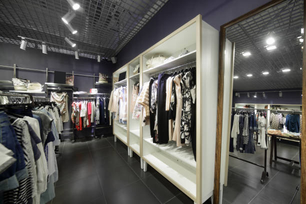 istock brand new interior of cloth store 894656864