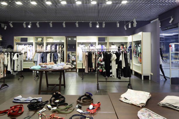 istock brand new interior of cloth store 894659338