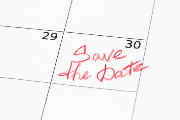 istock Close up a date 30 with red circles on a calendar (end of the month) 894659870