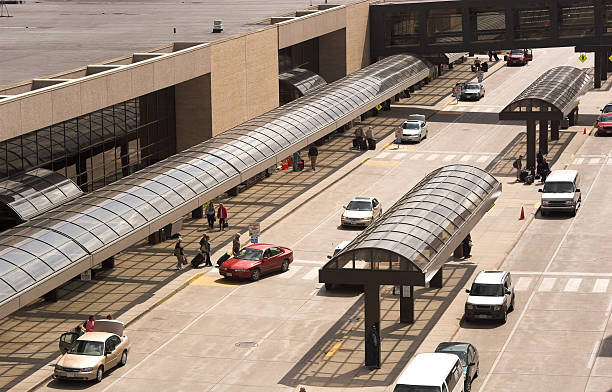 Airport Terminal Passenger Pick-up Area stock photo