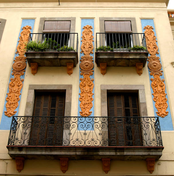 istock Barcelona Architecture, Balconies and Terra Cotta 89466147