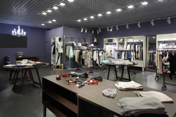 istock brand new interior of cloth store 894662178