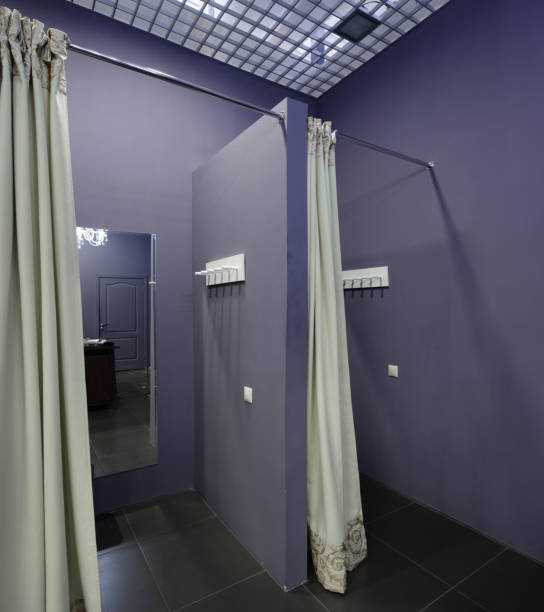 istock interior of dressing room at cloth store 894665338
