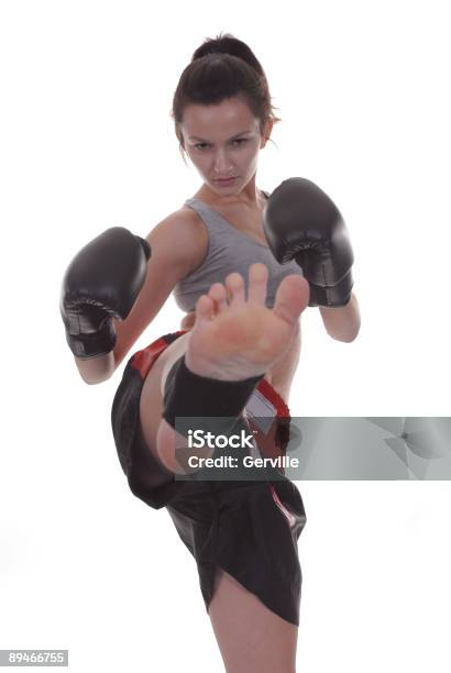 Foto de Kick Boxe Tailandês Frente e mais fotos de stock de Arte - Arte, Artes Marciais, Autodefesa