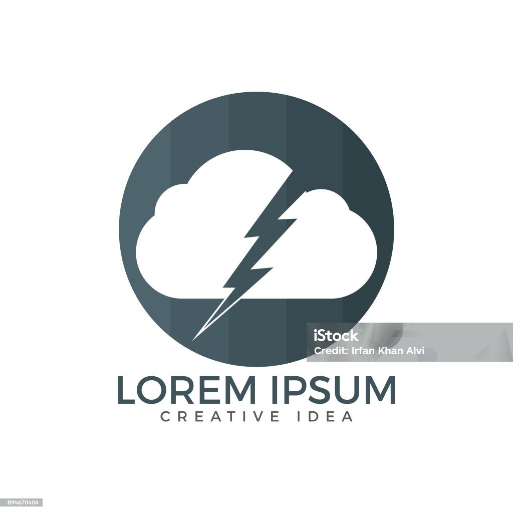 Thundercloud Vector Thunder And Cloud Vector Design Stock Illustration - Download Image Now ...