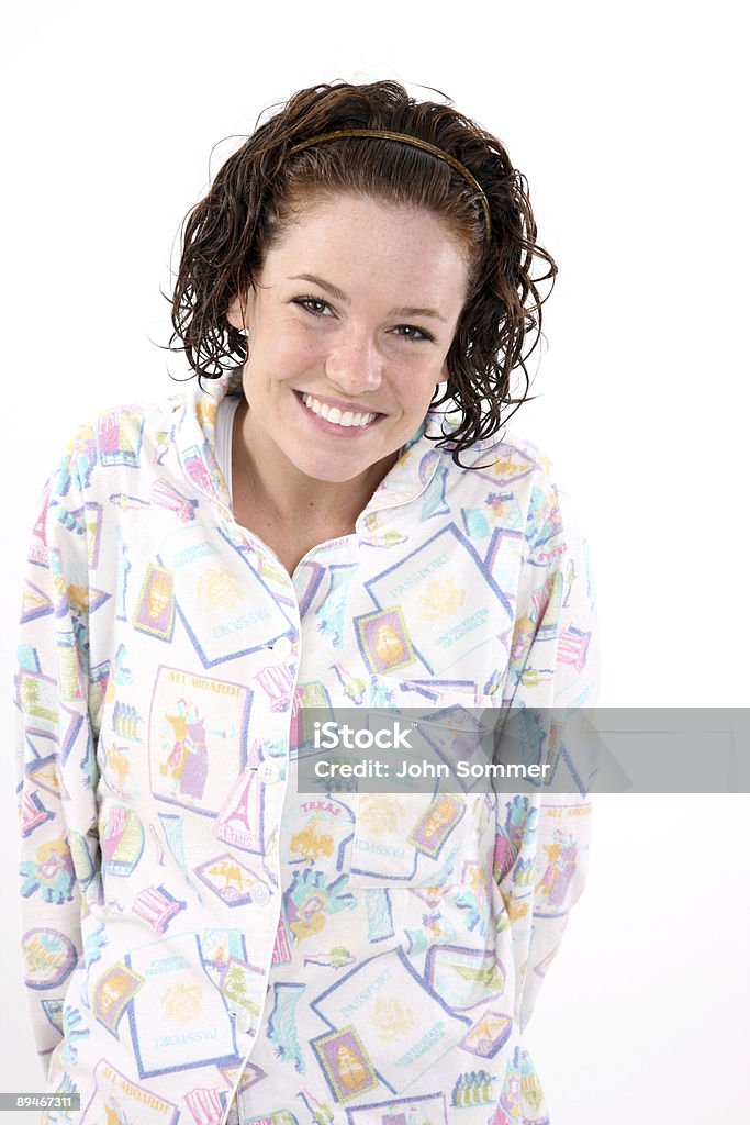 Cute girl wearing Pj's cute girl in pajamas 20-29 Years Stock Photo