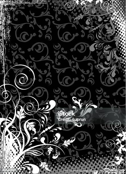 Abstract Black Stock Illustration - Download Image Now - Corner, Floral Pattern, Flower